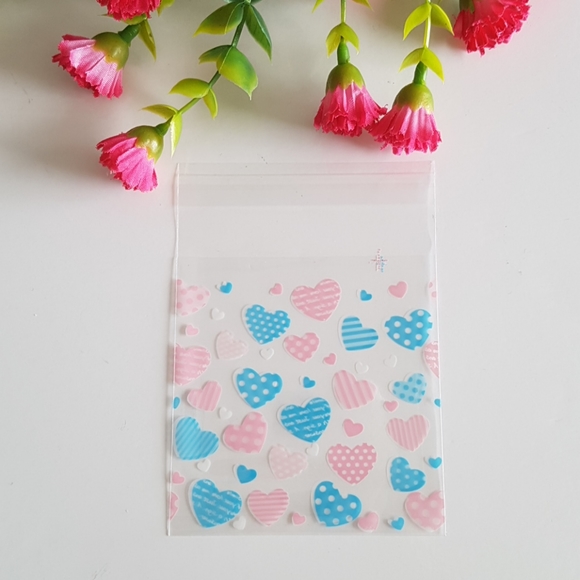 Other - NEW 45 Heart Clear Favor Bags (7cm x 7cm) Other - NEW 45 Heart Clear Favor Bags (7cm x 7cm)